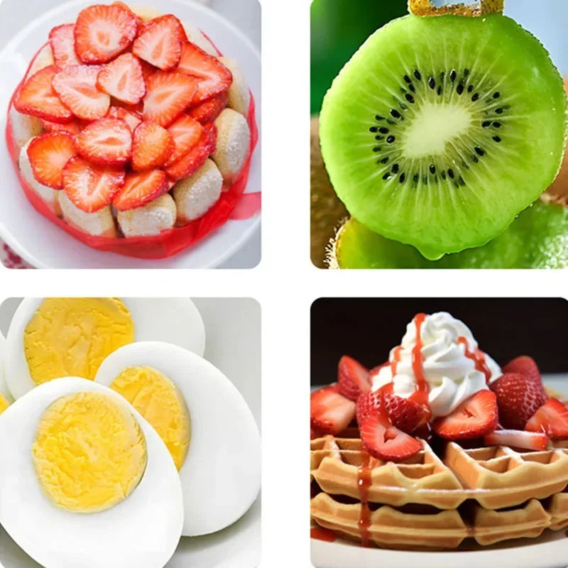 Strawberry Slicer Kiwi Cutter Egg Slicer Strawberry Huller Fruit Leaf Stem Remover Salad Cake Egg Tools Kitchen Accessories Qme