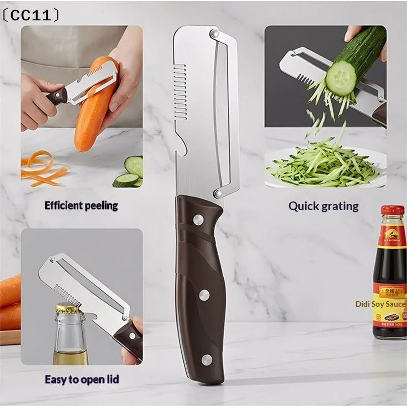 Stainless Steel Peeler Wooden Handle Peeling Slicing Fruits Qme