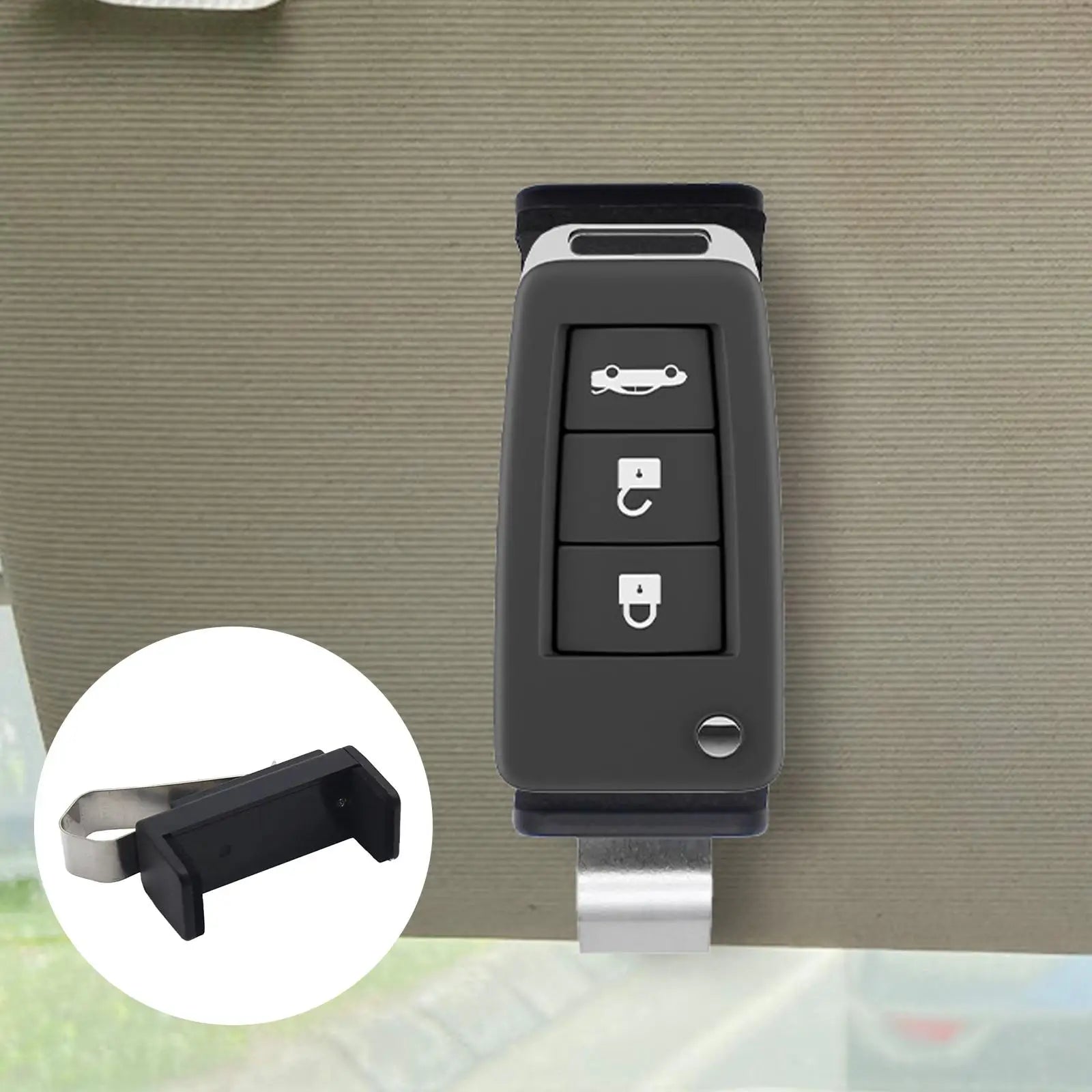 Car Remote Control Clip Adjustable Car Remote Holder Visor Clip Replacement Garage Remote Clip Convenient Garage Door Remote Qme
