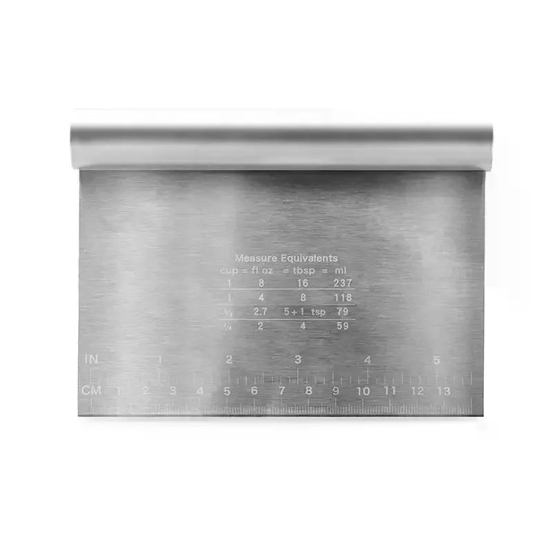 Stainless Steel Scale Cake Scraper DIY Dough Pastry Spatulas Buttercream Edge Smoother Cake Decorating Tools Baking Accessories Qme