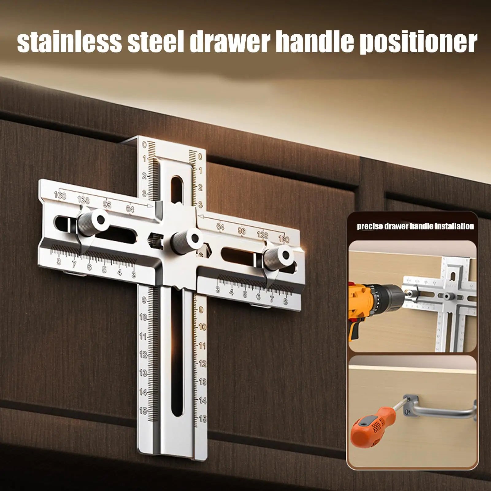 Cabinet Handle Jig DIY Stainless Steel Convenient Template Tool Qme China Mainland
