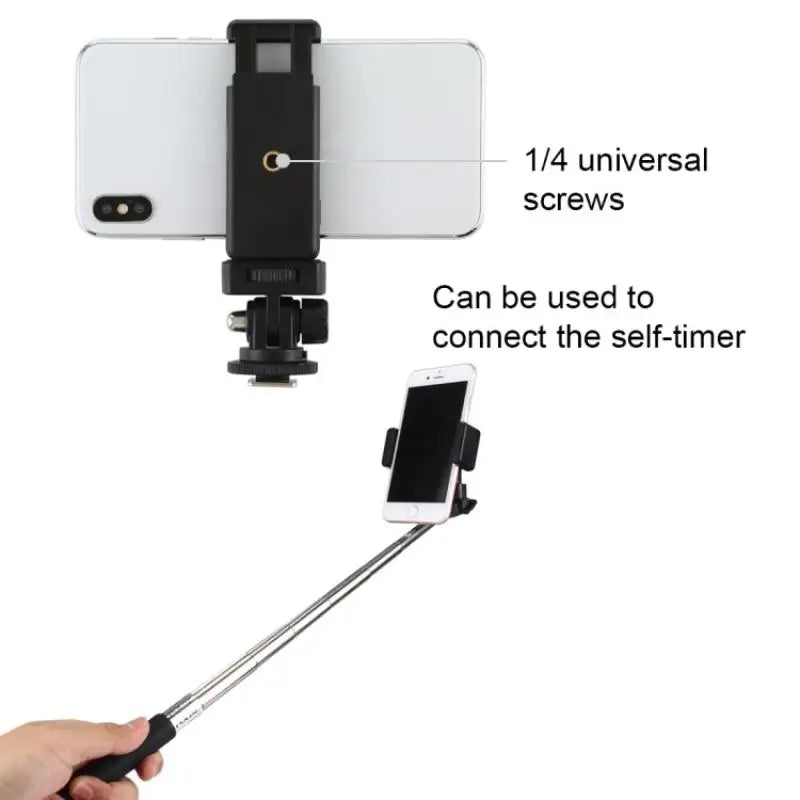 1 Monitor Flexible Tripod Adapter Phone Mount Camera Shoe Mobile Clip Qme