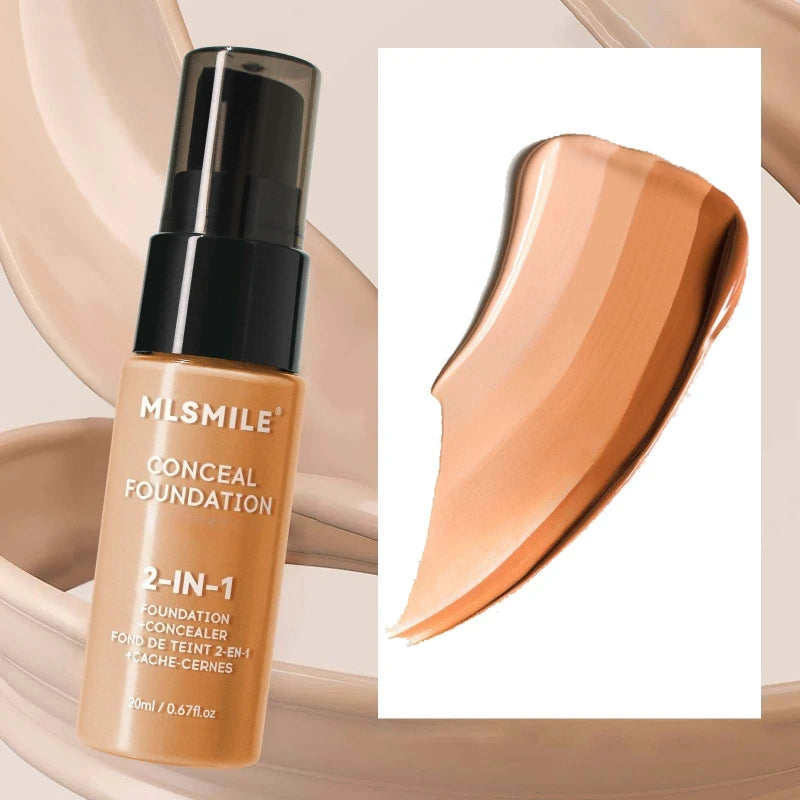Face Foundation Cream Oil-Control Matte BBCream Waterproof Lasting Concealer Liquid Full Coverage Matte Base Professional Makeup Qme