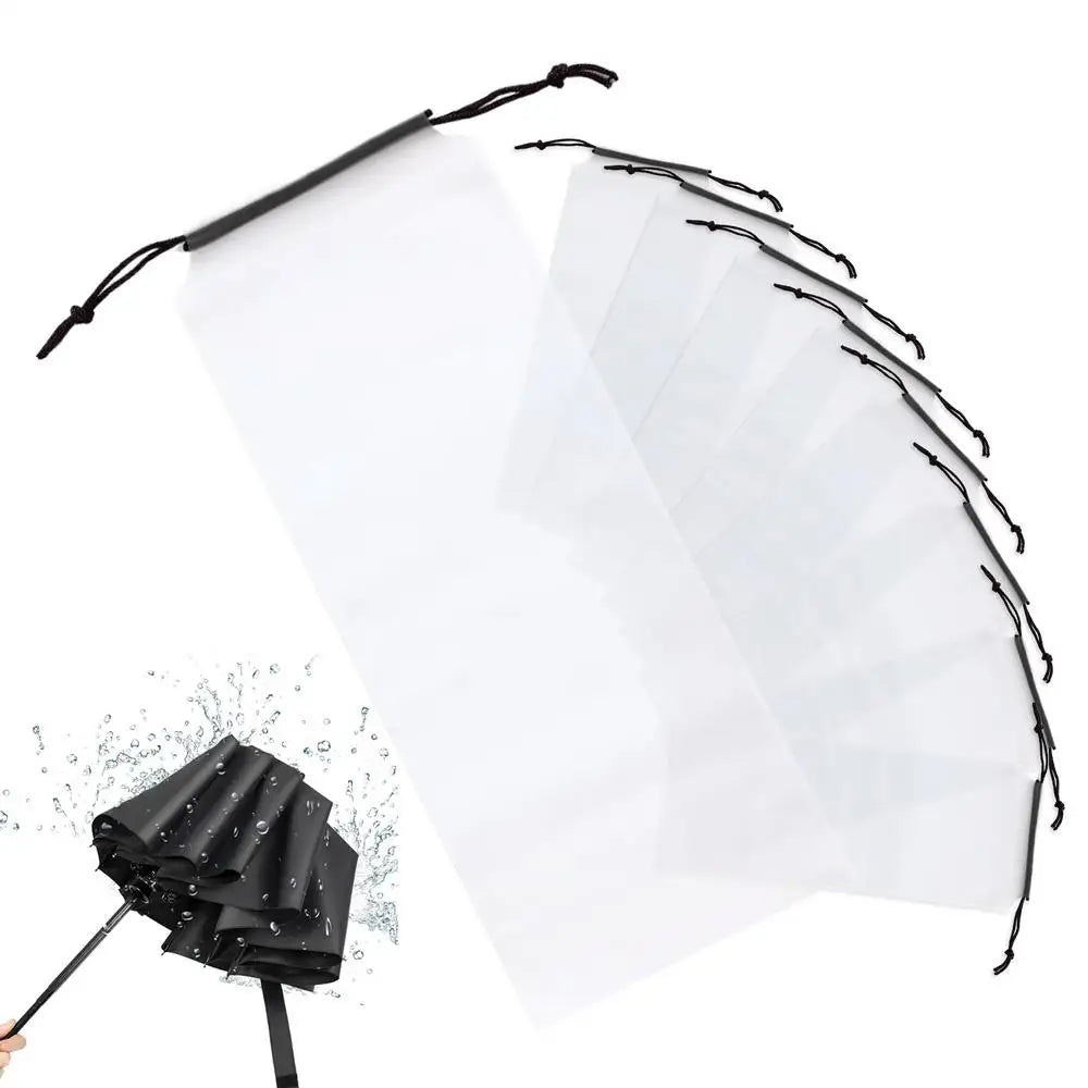Umbrella Bags 5 10 Foldable Waterproof Drawstring Travel Sleeve Qme 10pcs CN