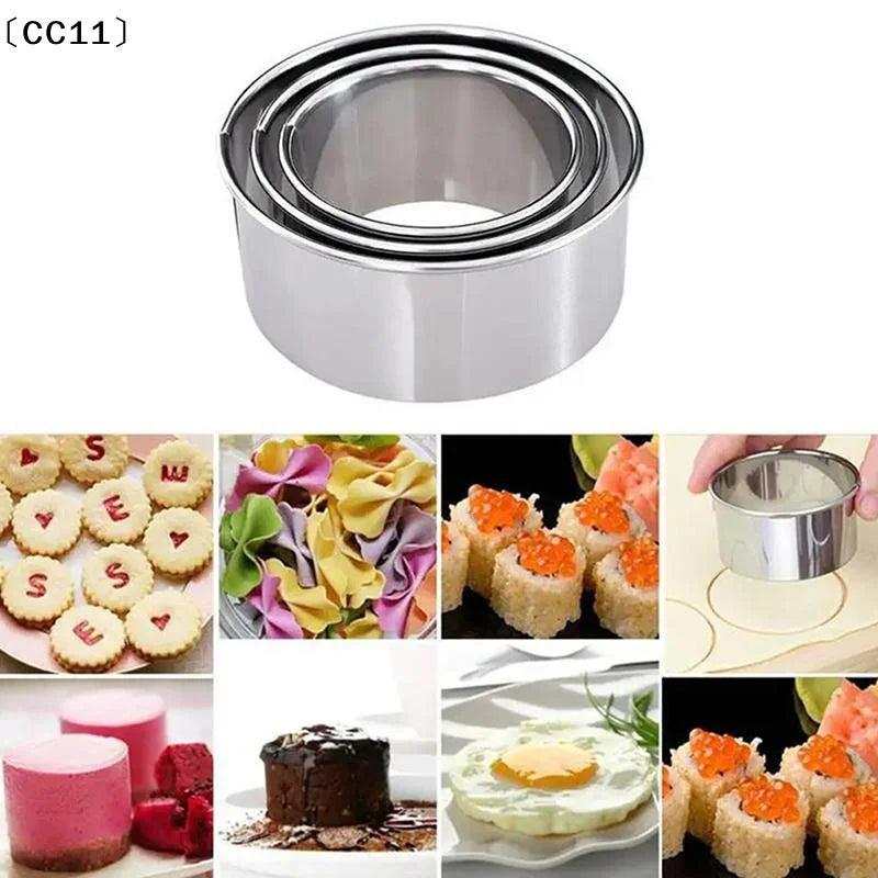 Stainless Steel Round Biscuit Mold Dumpling Skin Cutter DIY Pastry Qme