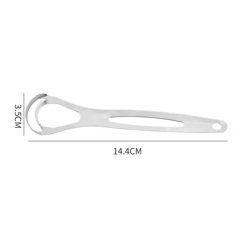 Stainless Steel Tongue Scraper Easy Clean Fresh Breath Oral Hygiene Qme