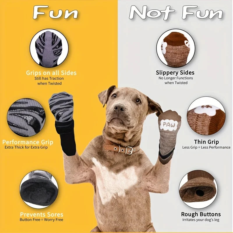 Pet waterproof and anti slip outdoor and indoor protection dog claws, suitable for small and medium-sized dogs and pet socks Qme