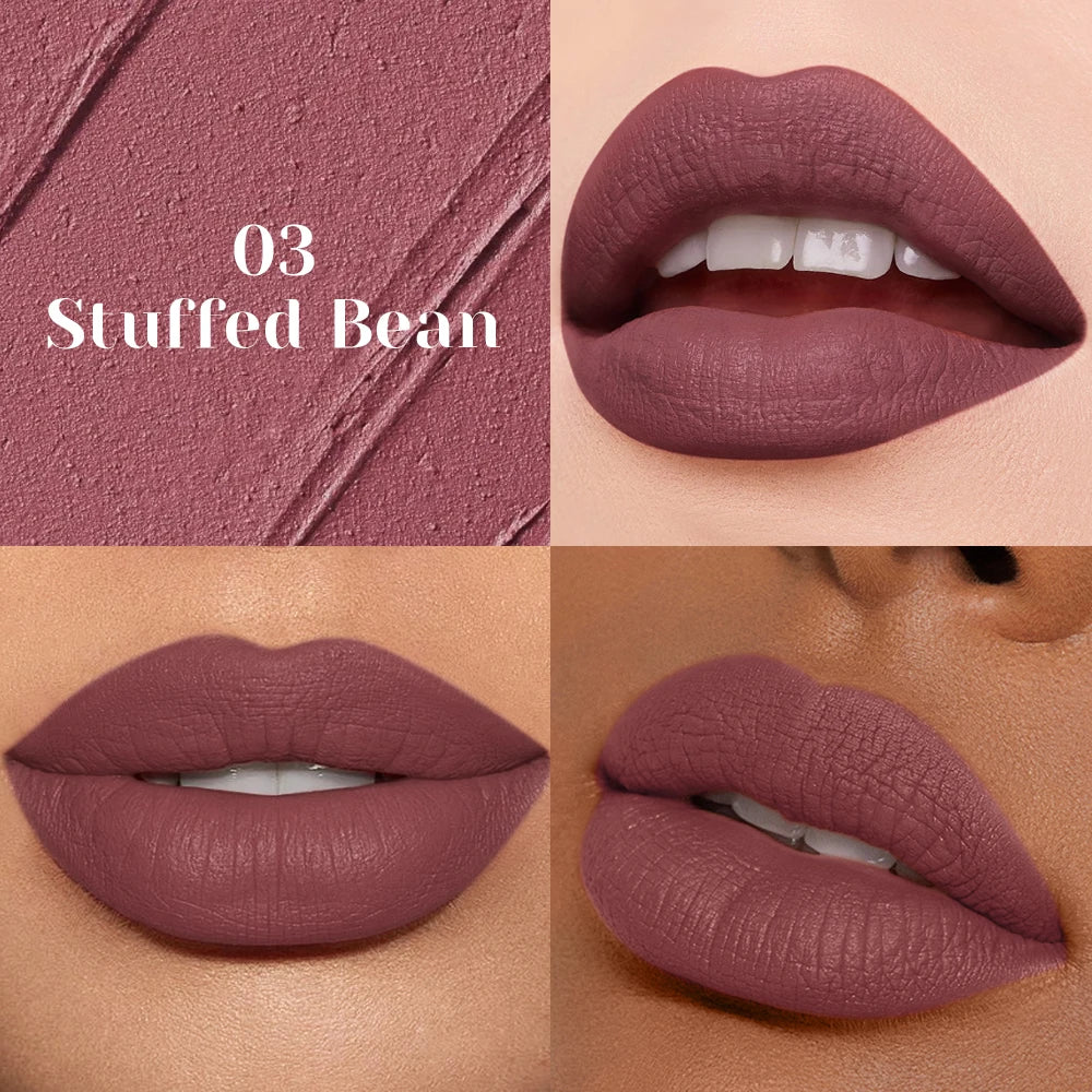Matte Nude Lipstick Smooth Texture Long-lasting Water Resistance No Qme 03