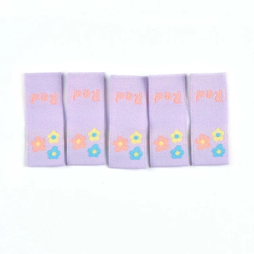 50pcs Cute Cartoon Flower Kids Clothes Labels For Sewing Accessories Embroidery Tags DIY Hats Bags Crafts Garment Supplies c3614 Qme 1