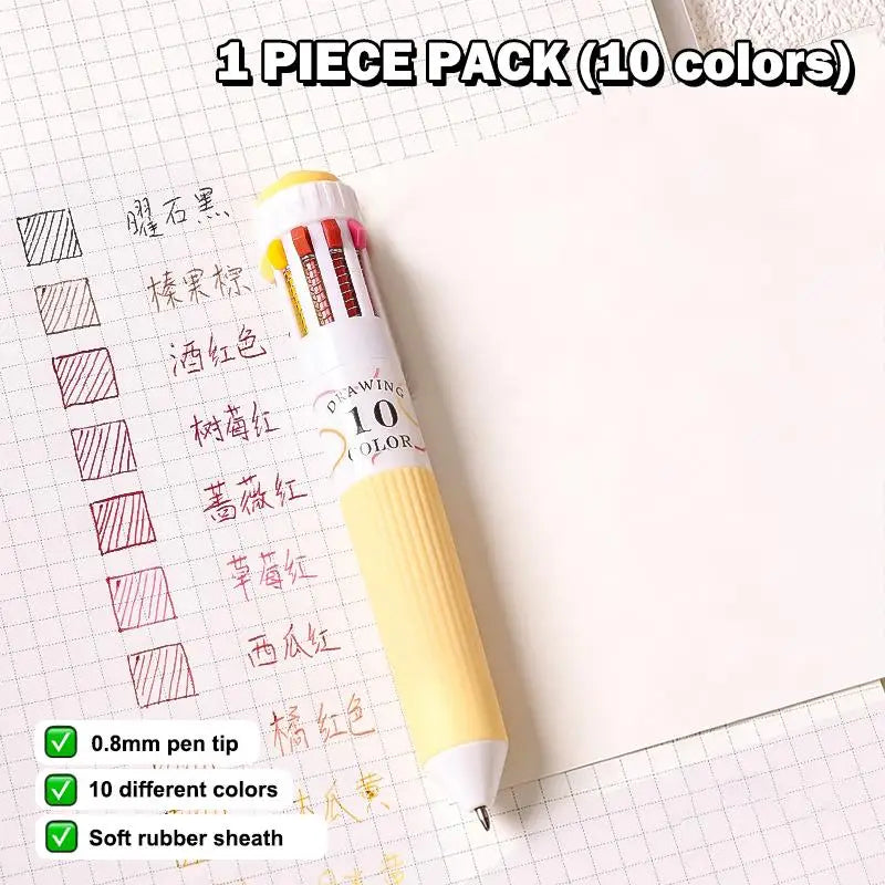 Retractable Multicolor 1 Ballpoint Pen Tip 3 6 Art Student Drawing Qme B