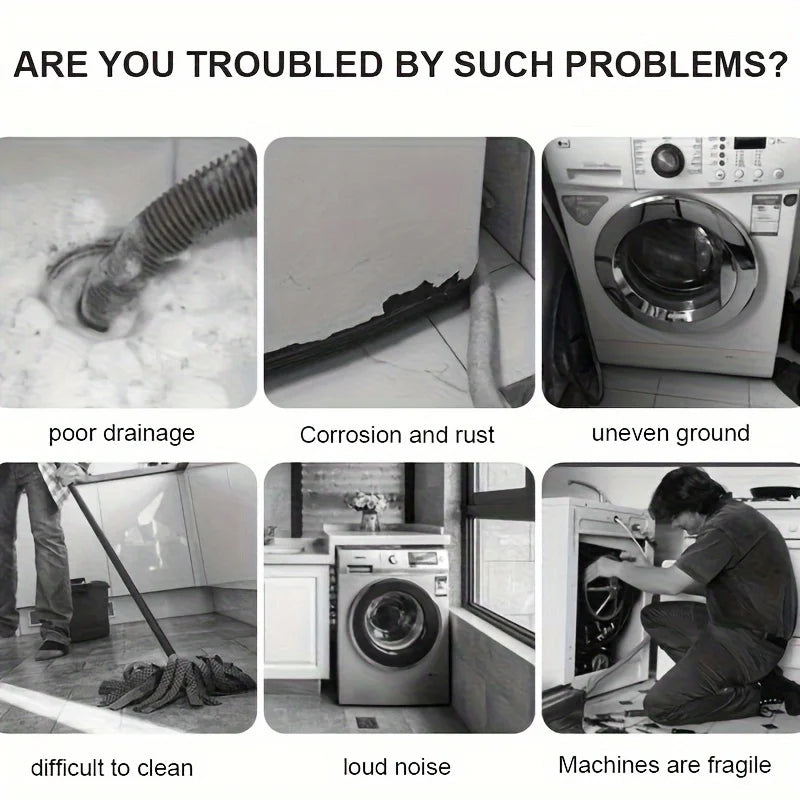 4pcs/Set Anti-Vibration Mats: Protect Laundry Room Floors And Reduce Noise Through Washer Qme