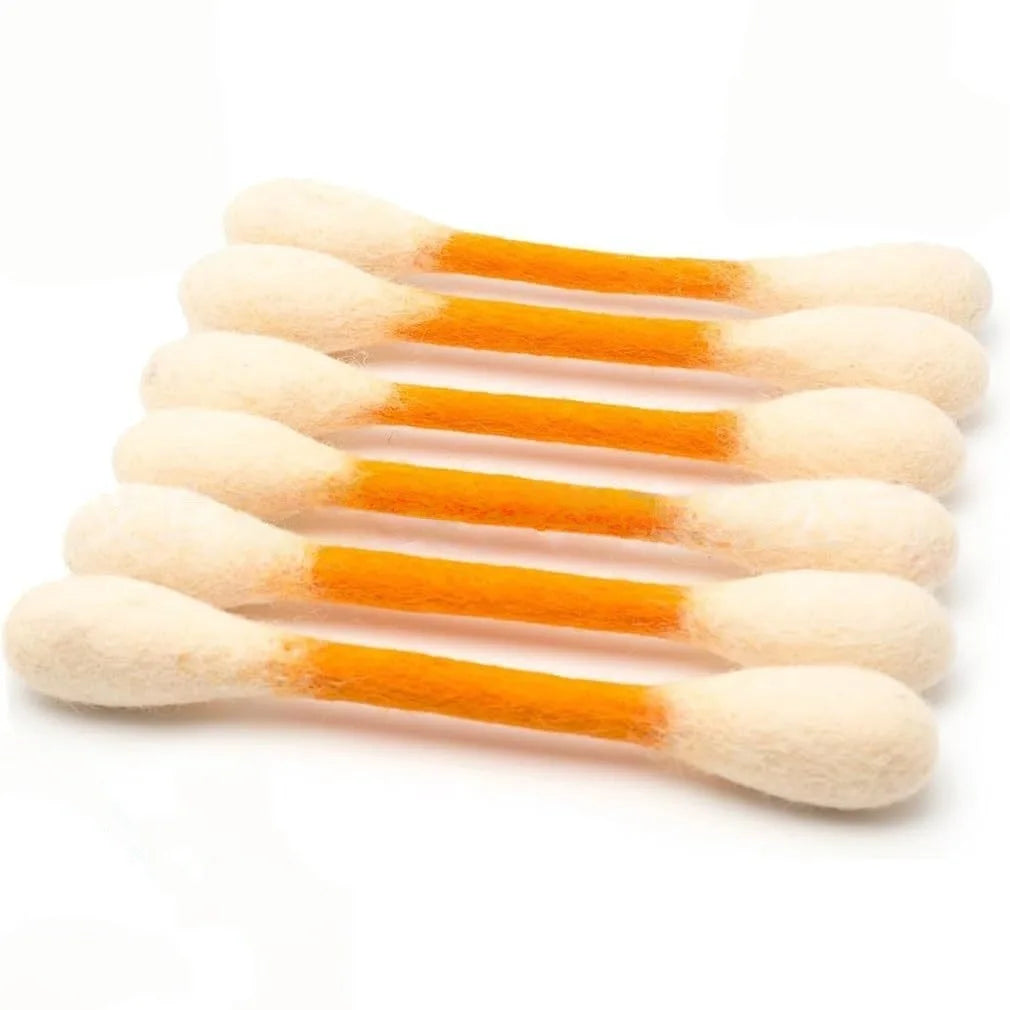 6/12PCS Cotton Swab Shaped Catnip Toy Durable Kitten Teeth Grinding Pet Interactive Chewing Play Accessory Qme A-6