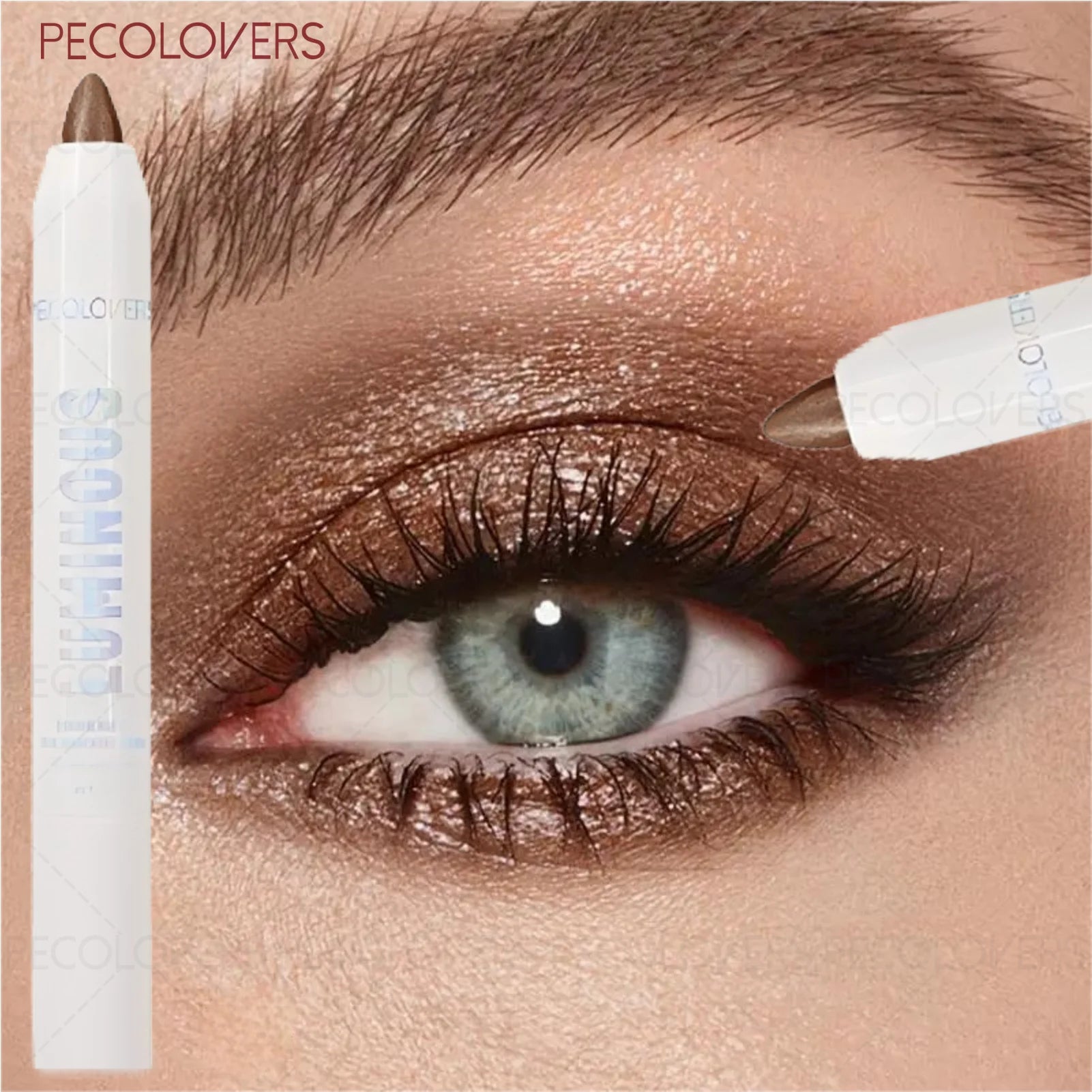 Smoky Champagne Eyeshadow Pen Face Highlight Pearl Shimmer Eye Makeup Qme