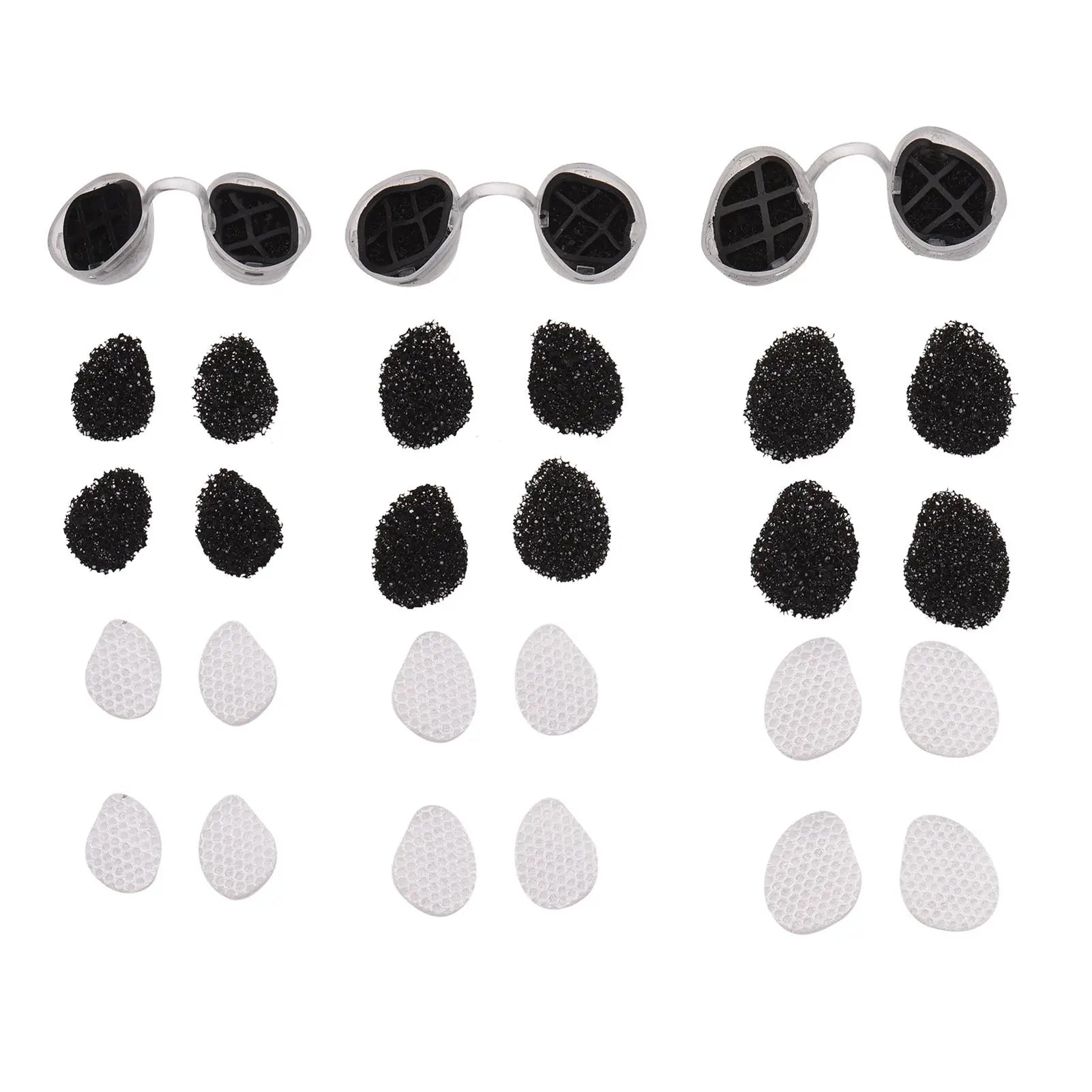Activated carbon dual protection series invisible nasal filter with one pair of S/M/L sizes Qme Round