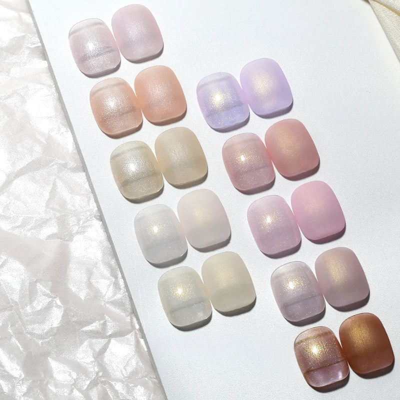 Arte Clavo Pearl Shell Gel Nail Polish Glitter Auroras Soak Off UV Qme