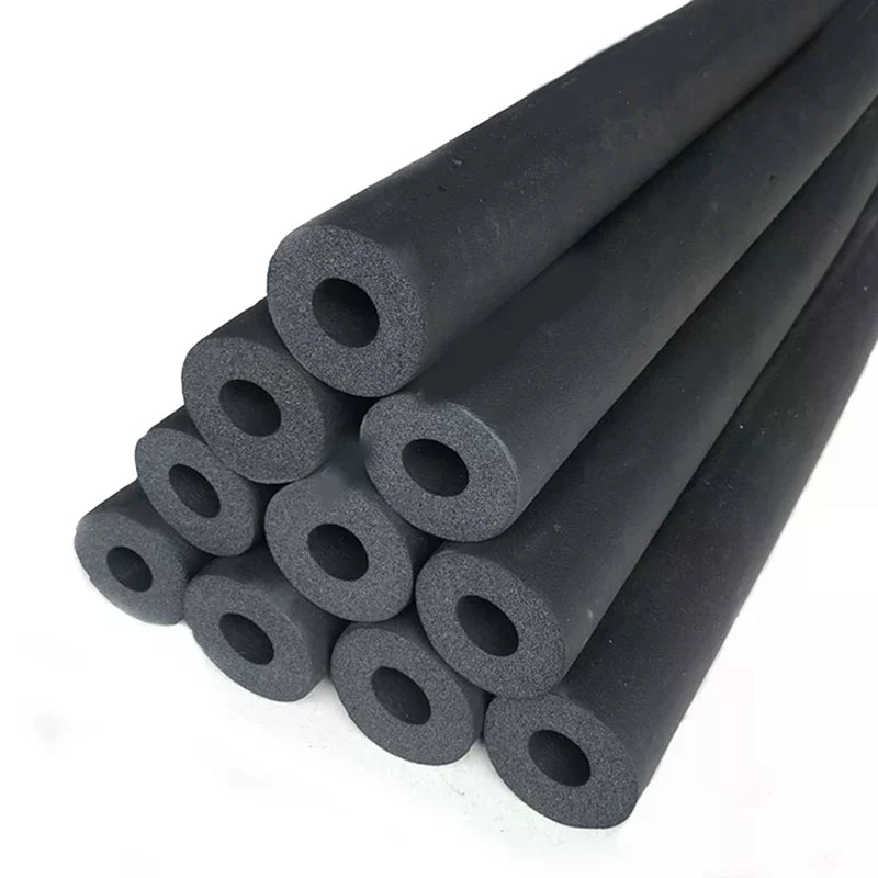 1.8M Sponge Rubber Pipe Black Waterproof Pipeline Holder Thermal Insulation Tubular Protective Sleeve For Air Conditioning Qme