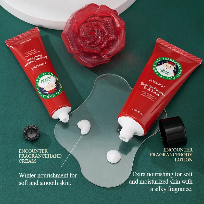 Luxurious Complete Christmas Box 4-in-1 Hand Body Care Including Qme