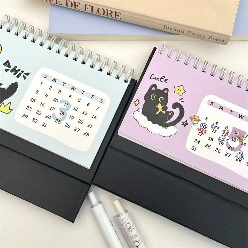 2026 Year Horse Mini Calendars Creative Desk Portable Travel Cute Cat Qme