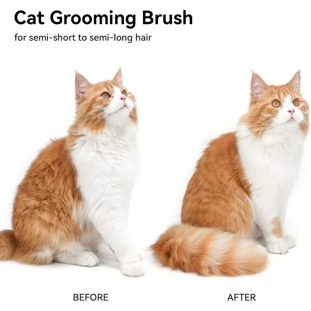 Professional Cat Grooming Brush Deshedding Tool Removes Loose Fur All Qme
