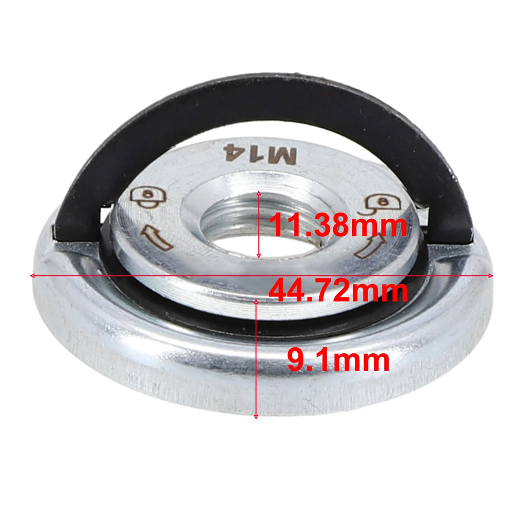 1pcs Quick Release Flange Nut M14 Thread Angle Grinder Flange Nut Power Chuck Pressing Plate For Cutting Disks Qme