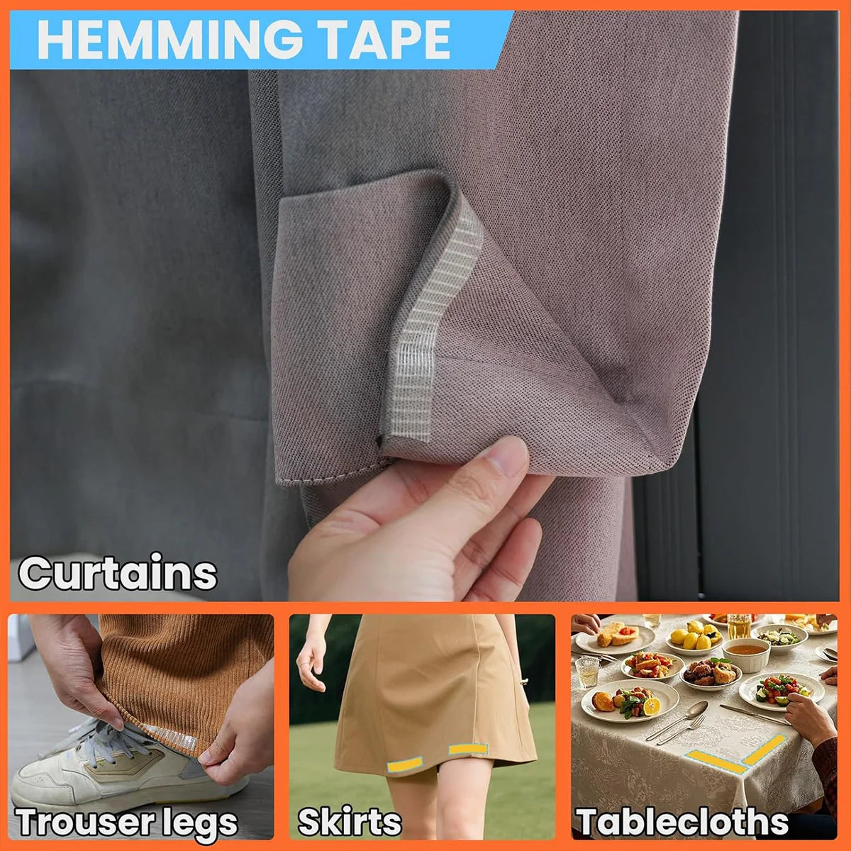 Double Sided Tape Translucent Mesh with Fiberglass Mesh High Tack Strong Adhesive for Carpet Wall Craft Qme