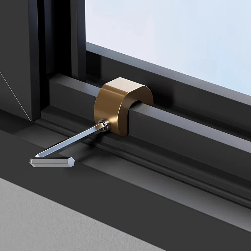 C-type window lock set, metal anti-theft door and window clips, metal safety locks for living room and bedroom windows Qme
