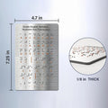Braille Alphabet Numbers Learning Tool Durable Metal Tactile Bump Qme Silver 1pc