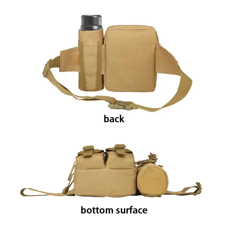 Multi-sport water bottle waist bag is detachable and suitable for outdoor sports such as mountaineering, camping, and hiking Qme