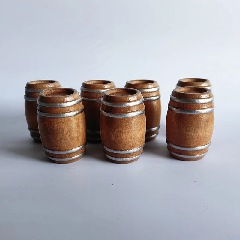 1 12 Tiny Wooden Red Wine Barrel Miniature Keg Beer Cute Elegant Qme