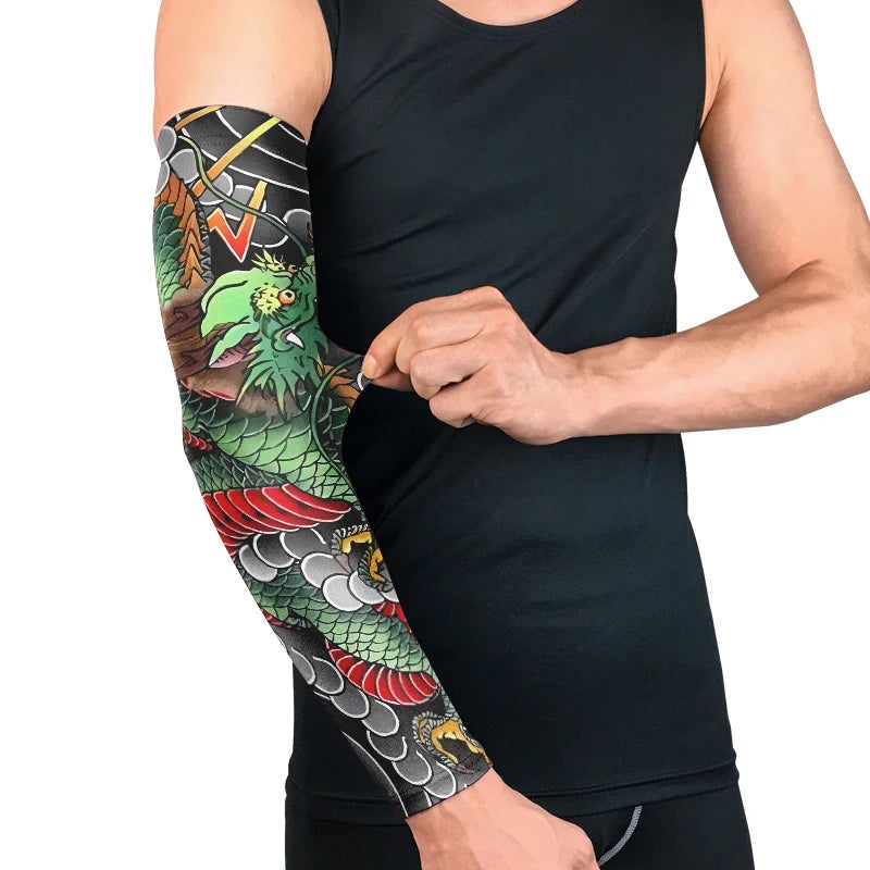 Summer Cold Sleeves Ice Wristbands UV Protection Wrists Flower Arms Qme