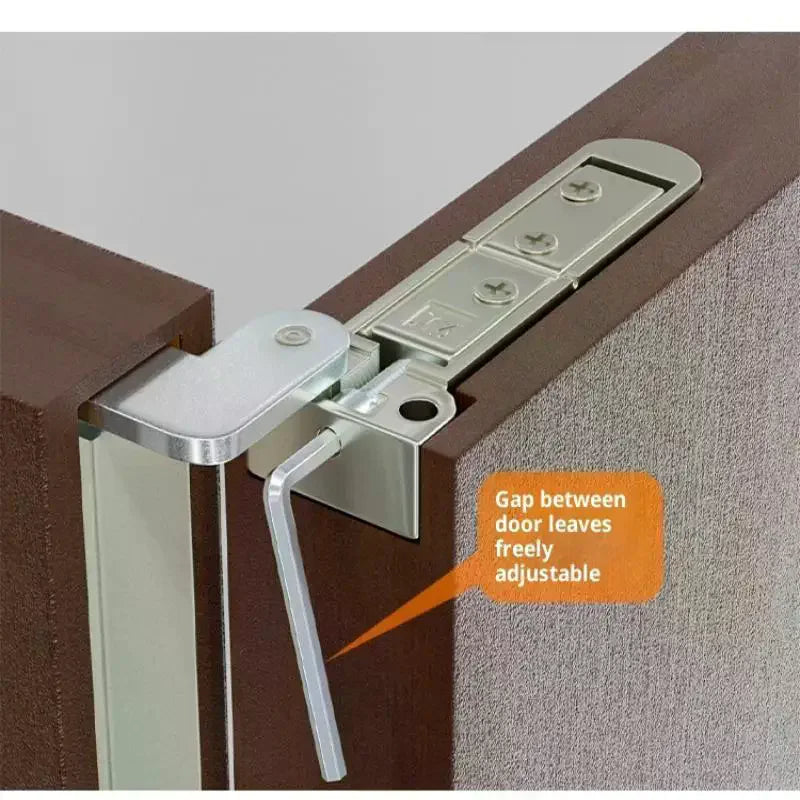 2 Pc Hidden Hinges For Doors 3D Adjustable Swivel Invisible World Hinge Zinc Alloy Door Hinge Furniture Hardware Qme