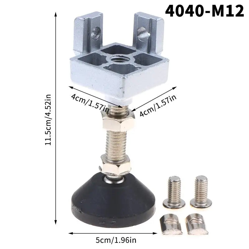 1 PCS Aluminum Profile Universal Caster Foot Cup Fixing Seat 2020/3030/4040 Machine Foot Connector Hardware Accessory DIY Qme A7