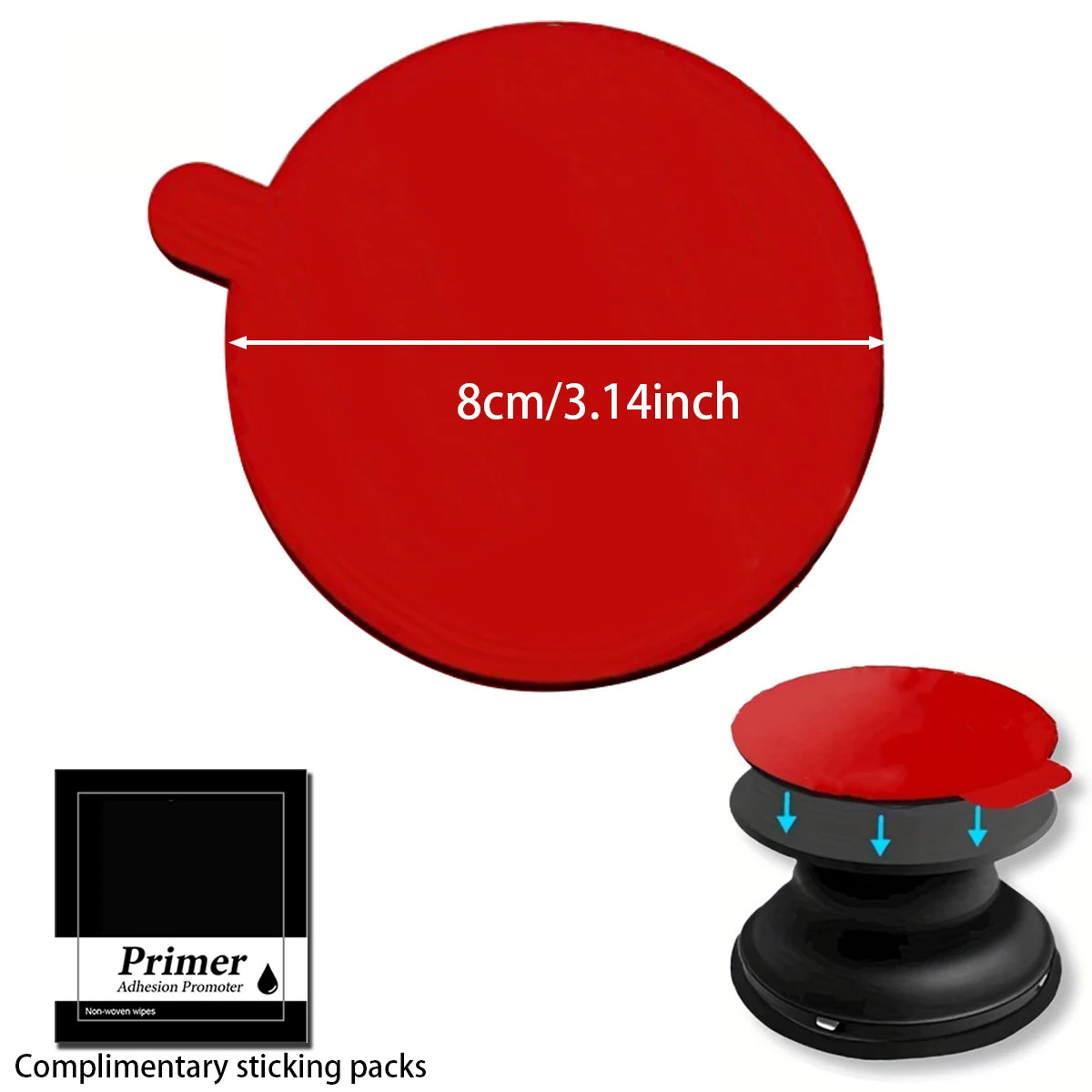 1/10pcs Round Heavy Duty Double Sided Foam Adhesive Tape Dots Automotive Mounting Stickers for Car Holder GPS Rear Camera Qme 1pc-8cmX8cm 70MM