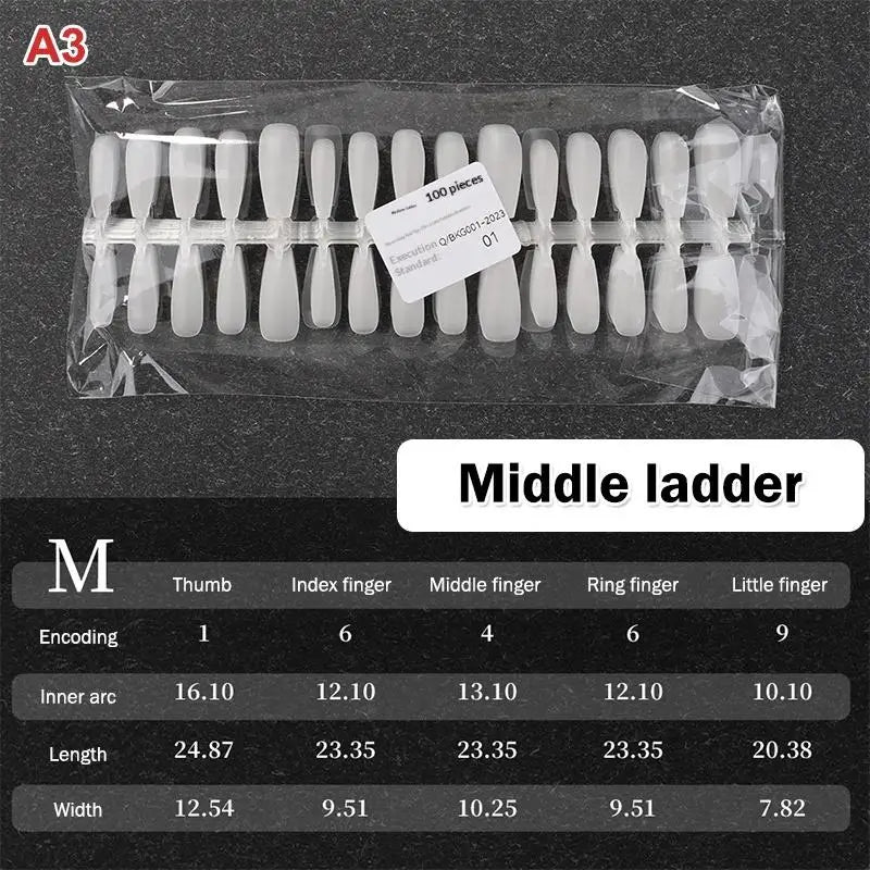 Nail Salon Matte False Tips Box Easy Wear Press Nails Home Manicure Qme A3