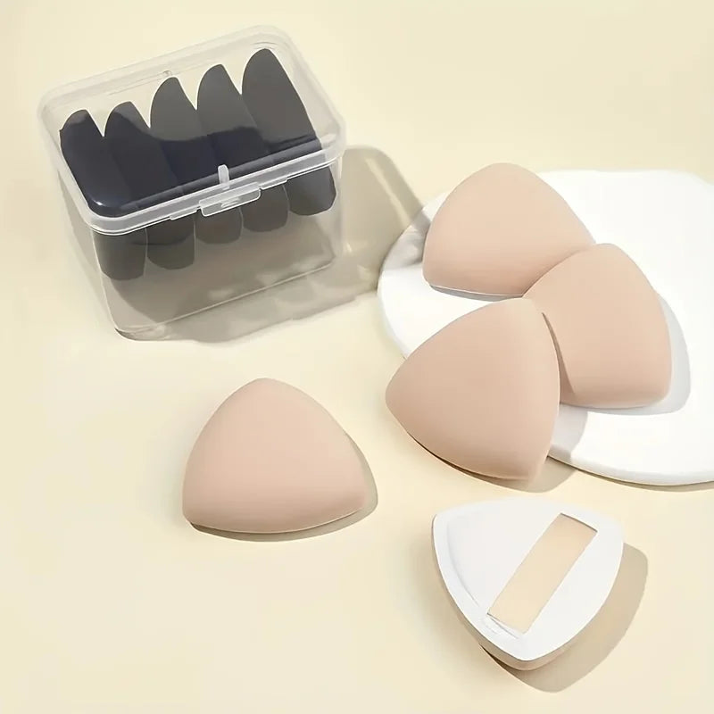 Soft Reusable Triangle Powder Puff Makeup Sponge Beauty Egg Blenders Qme