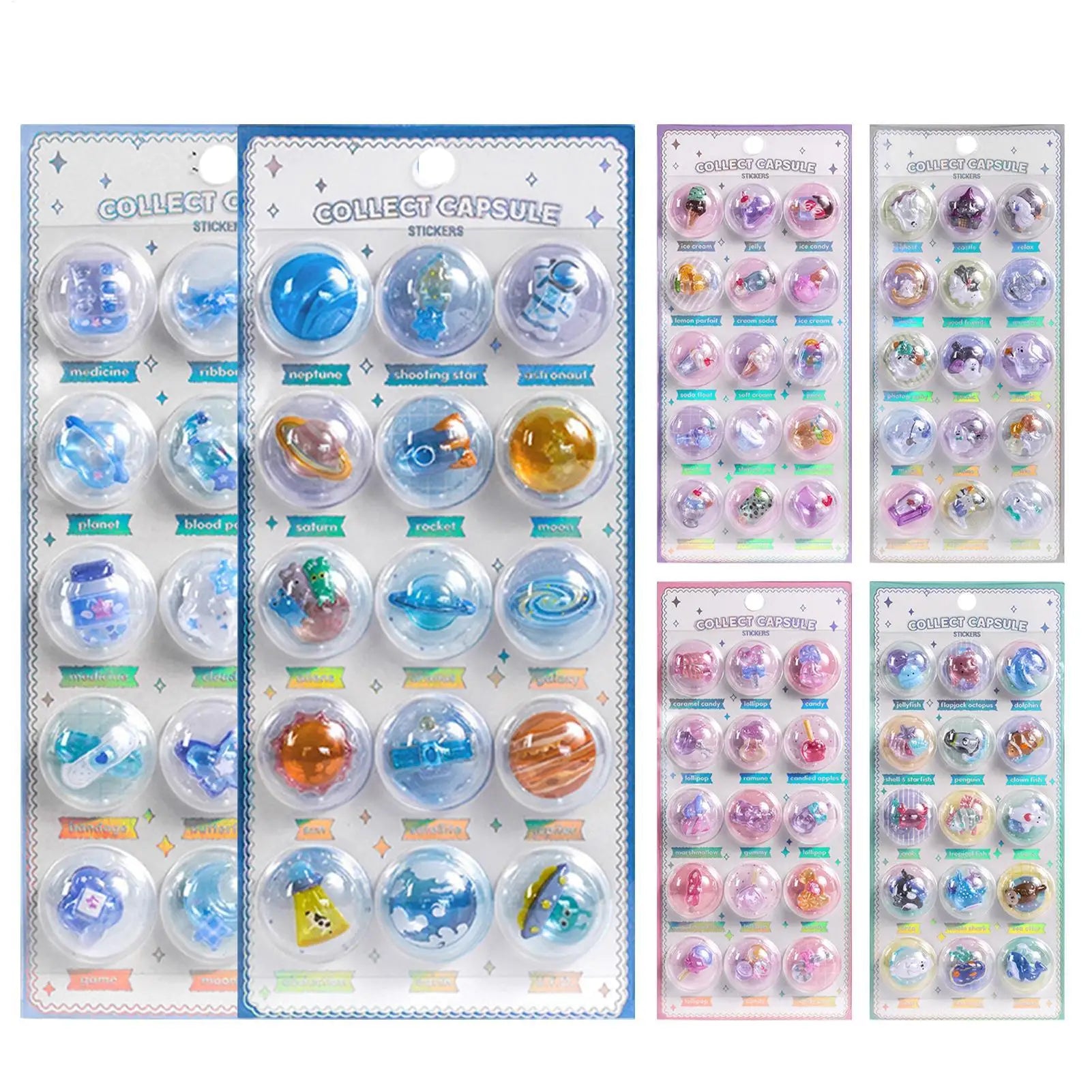 Cute 3D Stickers Embossed Stickers Decorations Journal Decals for Phone Case Notebook Planner Scrapbooking Laptop Craft Kids Qme