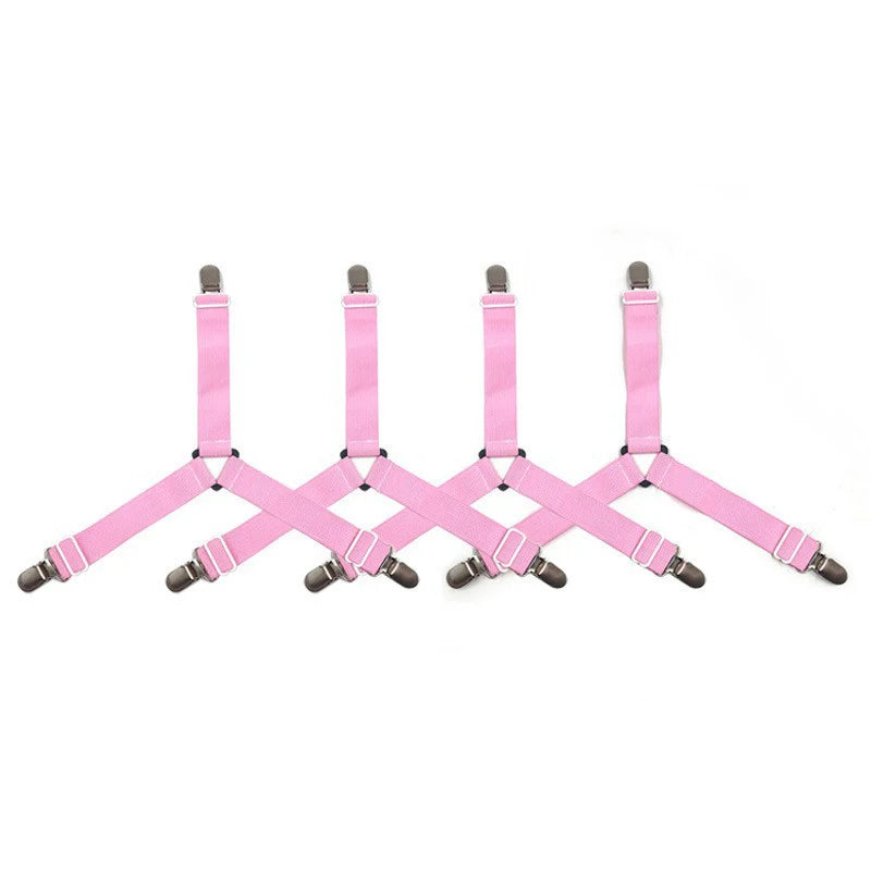 Home Organizer Mattress Cover Clips Bed Sheet Clip Elastic Straps Qme pink