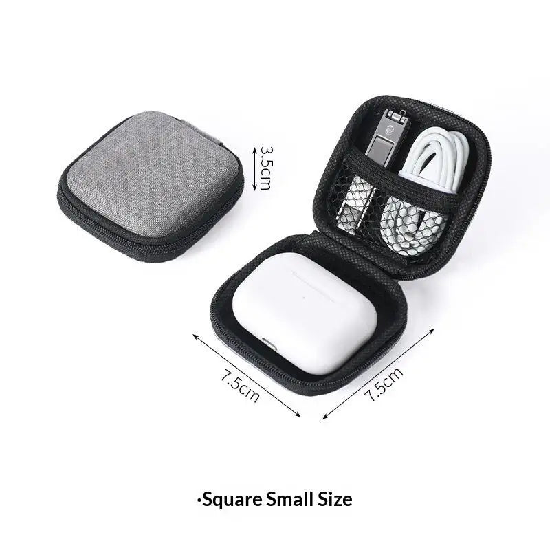 Mini Portable EVA Storage Bag Pouch Carrying Zipper Earphone Case Qme A1