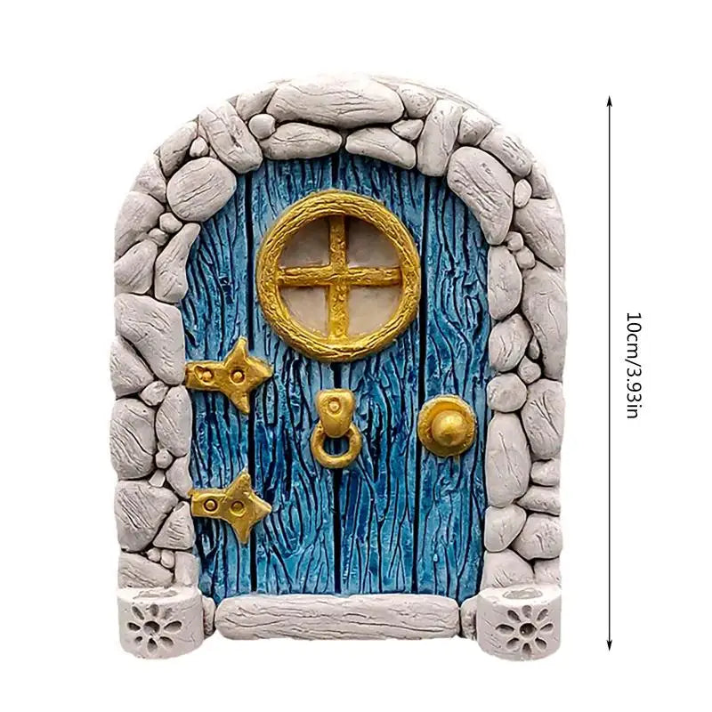 Mini Home Garden Doors Ornaments Elf Fairy Door Miniature House Decor Qme