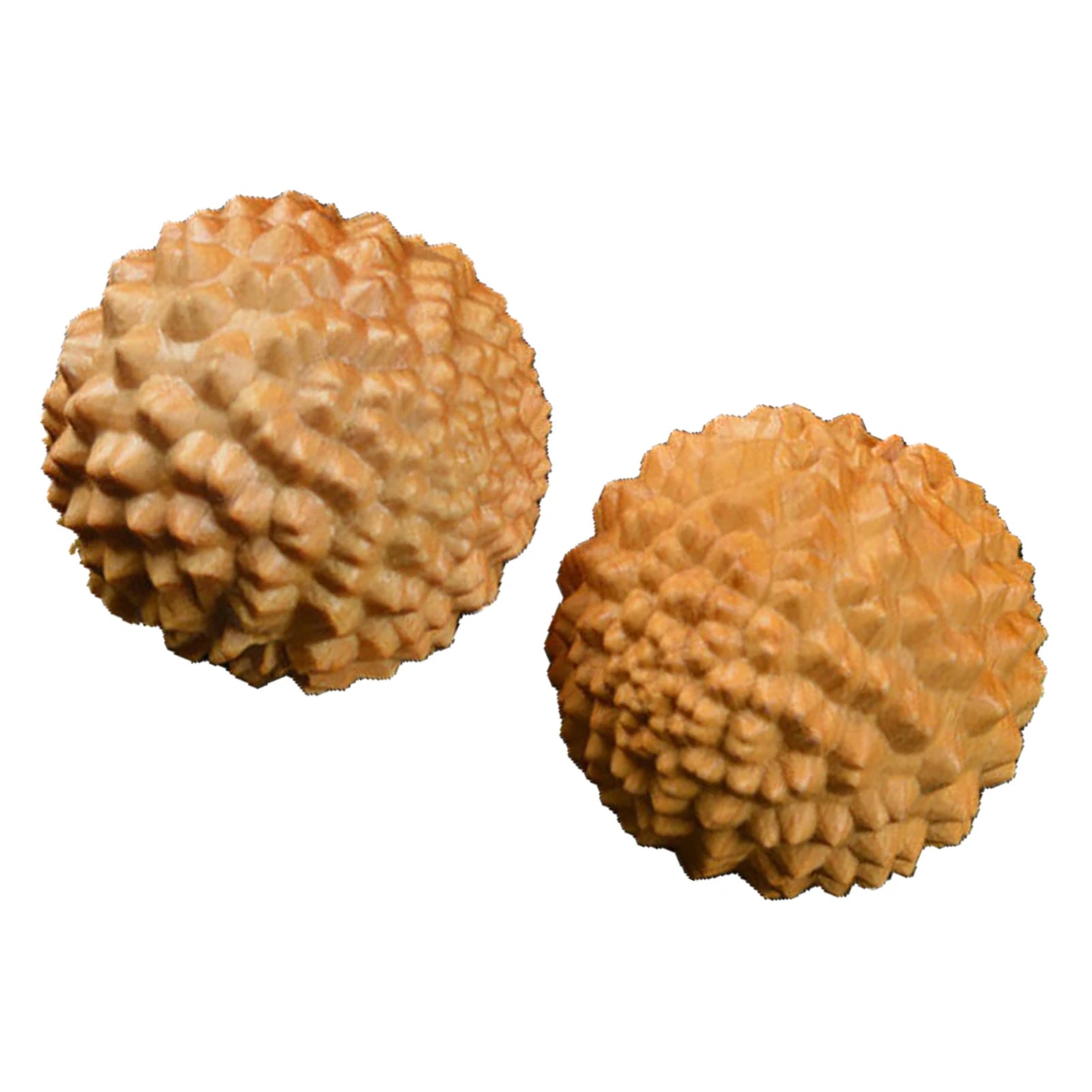 Wooden Hand Massage Ball Palm Relaxing Spiky Textured Acupoint Massage Balls for Elderly Pointed Hand Massage Balls Qme