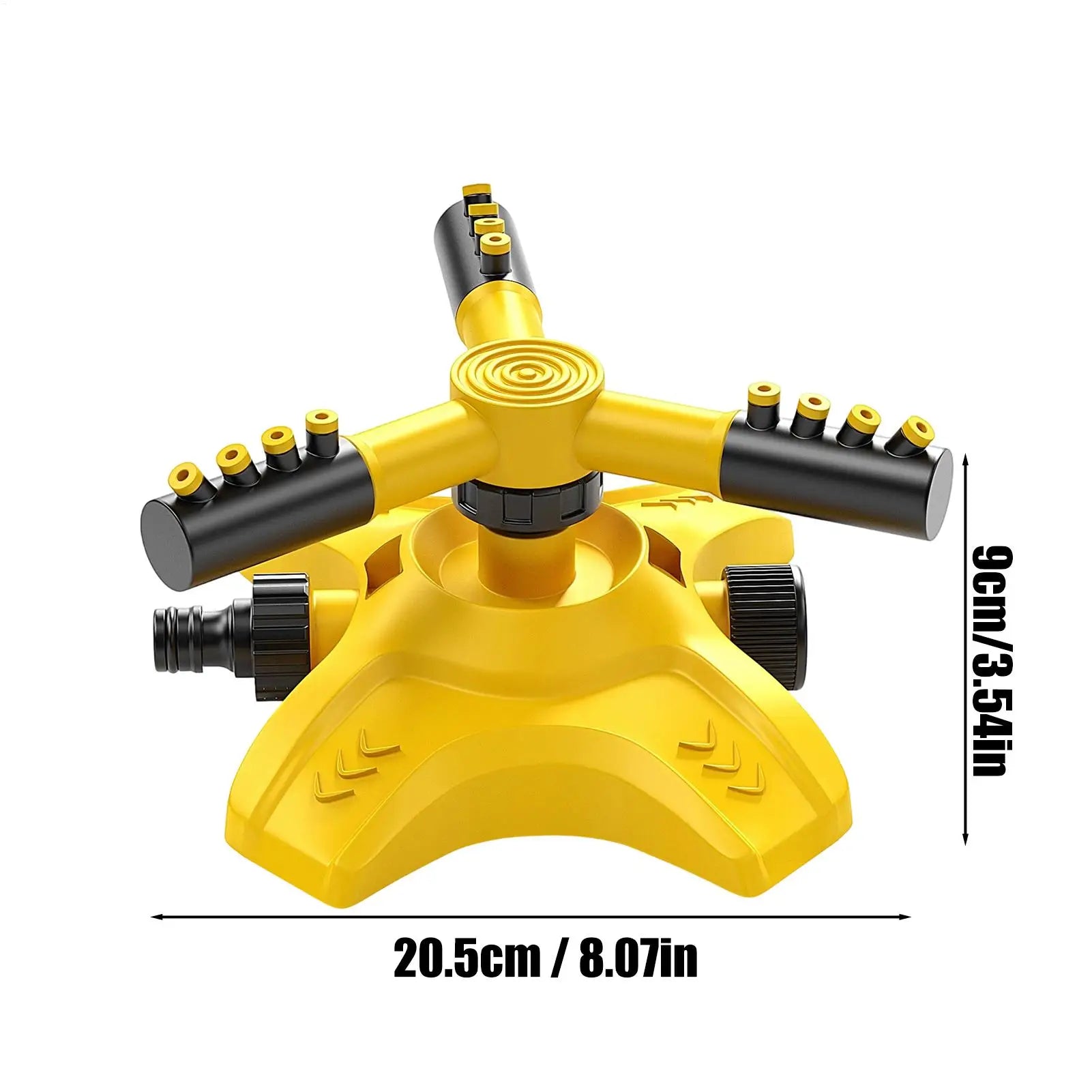 Sprinklers for Yard 3-Arm 360 Degree Rotating Automatic Adjustable Tool Kids Water Sprinkler for Backyard Garden Patio Park Qme