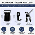 Tapestry Wall Hangers 4 Removable Heavy Duty Clip Clamps Display Qme Red China Mainland
