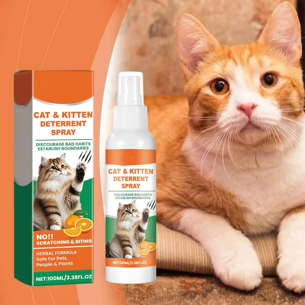 Cat No Scratch Spray 100ml Anti Scratch Furniture Protector Spray Cat Training Spray to to Keep Cats off Furniture Sofas Rugs Qme