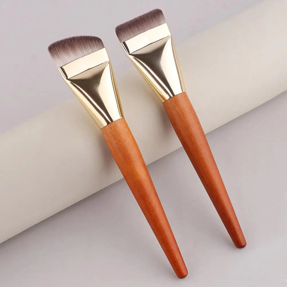 Flat Foundation Brush Liquid Makeup Ultra Thin Face Angled Blending Qme