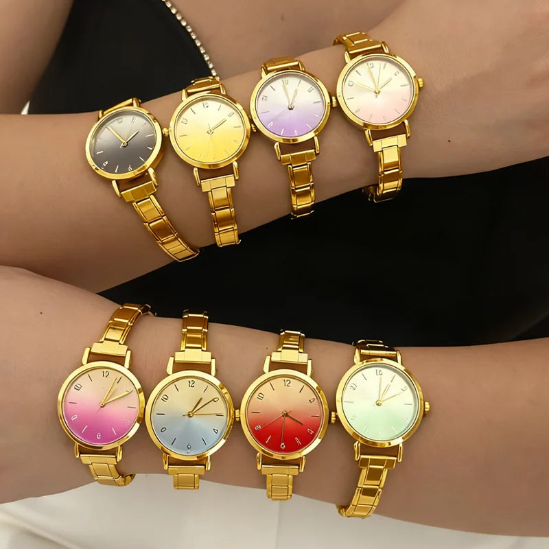 2026 Fashion Men Women's Stainless Steel Round Simple Watch Bracelet Bangle For Friend Wife Birthday Gift Jewelry Dropshipping Qme