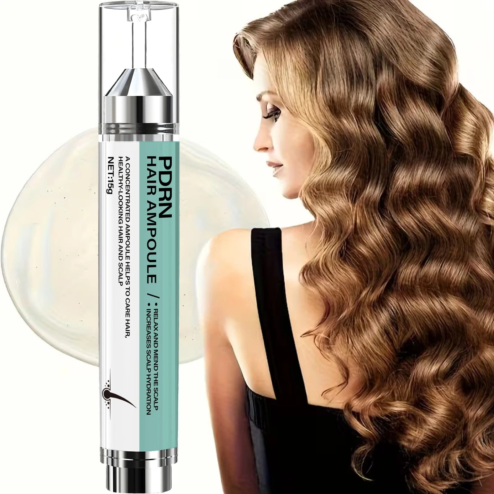 Hair Ampoule with Keratin & Biotin, Deeply Moisturizes & Repairs Hair, Increases Scalp Hydration for Healthy-Looking Hair. Qme