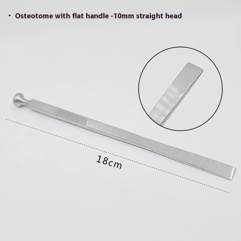 Stainless Steel Flat-handle Bone Chisel Dental Nasal Orthopedic Qme e