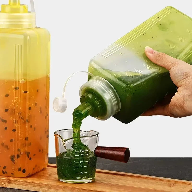 Large Caliber Plastic Squeeze Sauce Bottle Jam Salad Seasoning Vinegar Ketchup Gravy Boats Kitchen Condiment Dispenser Gadgets Qme