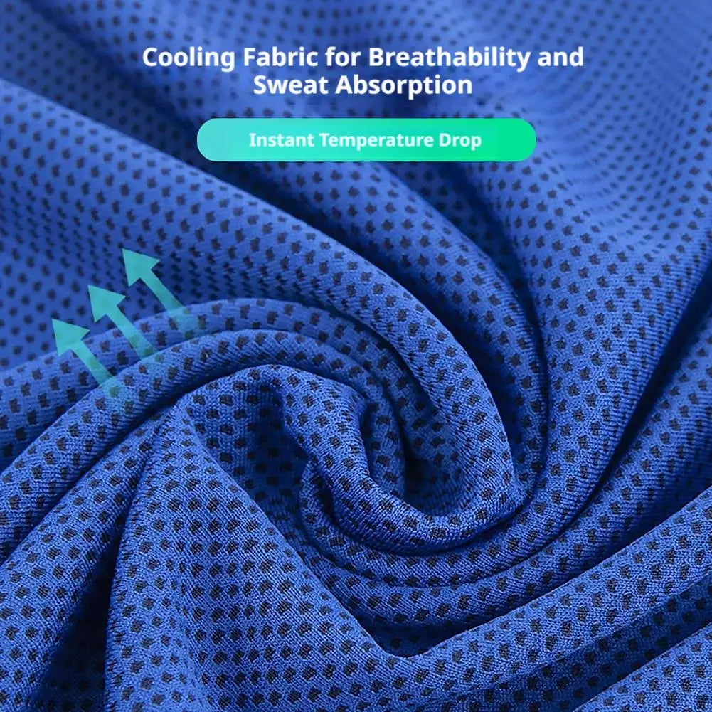 Ice Cool Neck Towel Cooling Soft Breathable Polyester Fabric Yoga Qme