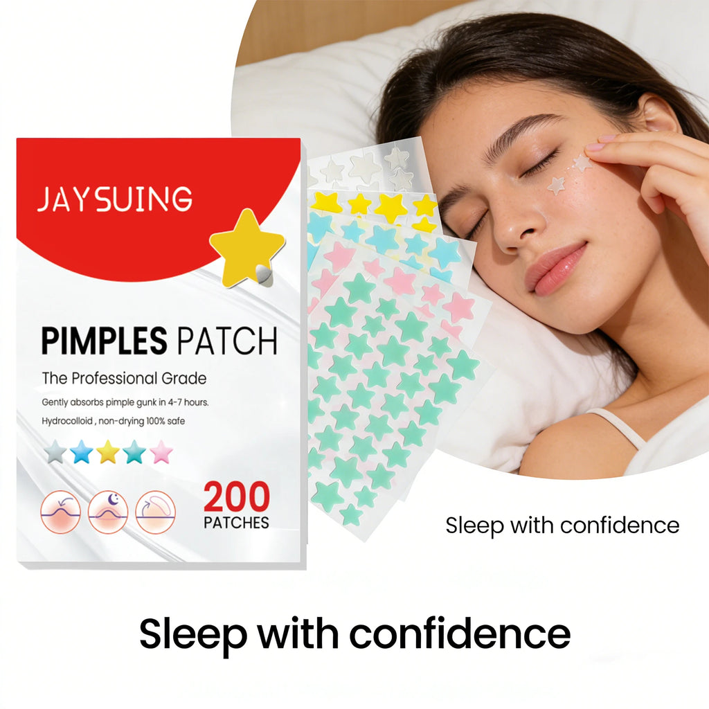 Color Star Pimple Patches Invisible Hydrocolloid for Face Acne Dots Absorbing Exudates Waterproof Concealer Acne Patches 200PCS Qme
